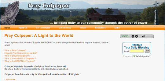 Pray Culpeper website