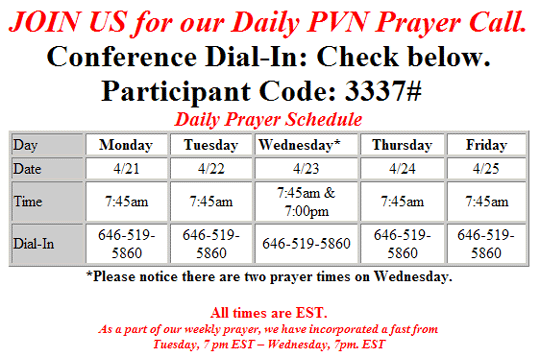 ProVision Network prayer calls