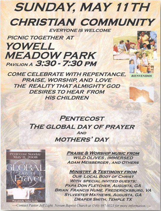 2008 Global Day of Prayer in Culpeper