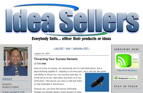 Thwarting Your Success Nemesis - Idea Seller blog by Daniel Sitter