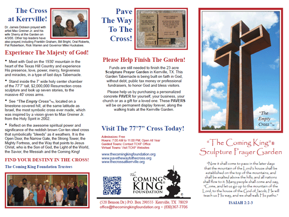 brochure on the cross